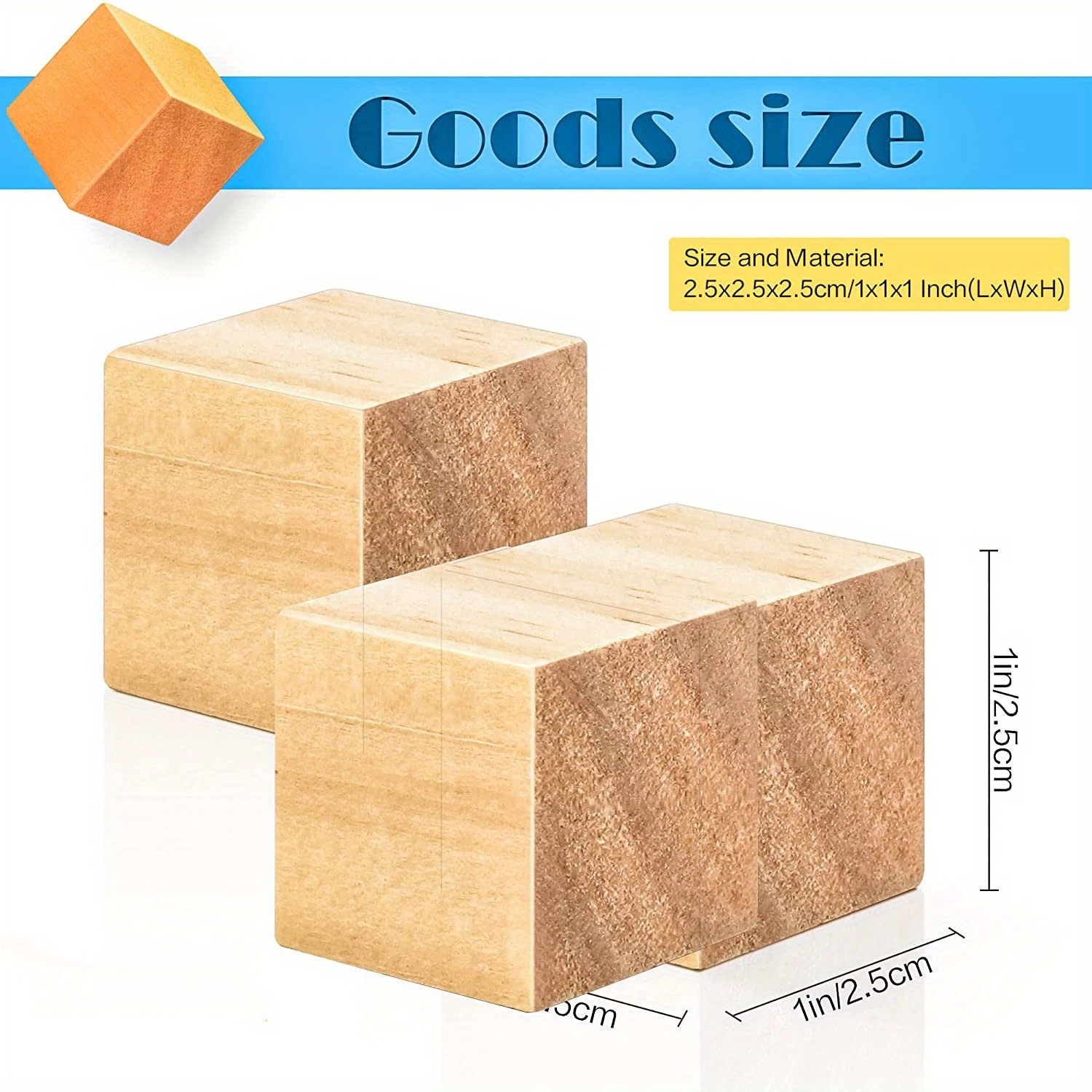 Wooden Cubes Wooden Blocks For Crafts - Temu