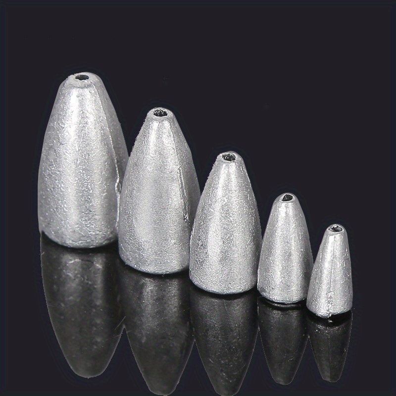 5pcs Plastic Core Bullet Through Plumb Bobs - Perfect for Fishing Rods and  Anti-Hanging Bottom!