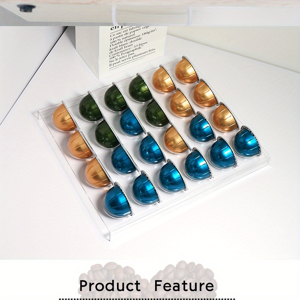 Coffee Capsule Storage Tray Drawer Insert Organizer Holds 25 Pods  Compatible With Nespresso Vertuo Vertuoline Pods - AliExpress