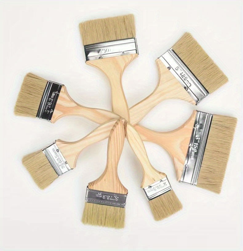 Thickened Natural Paint Brush Set Includes Decorative Small - Temu