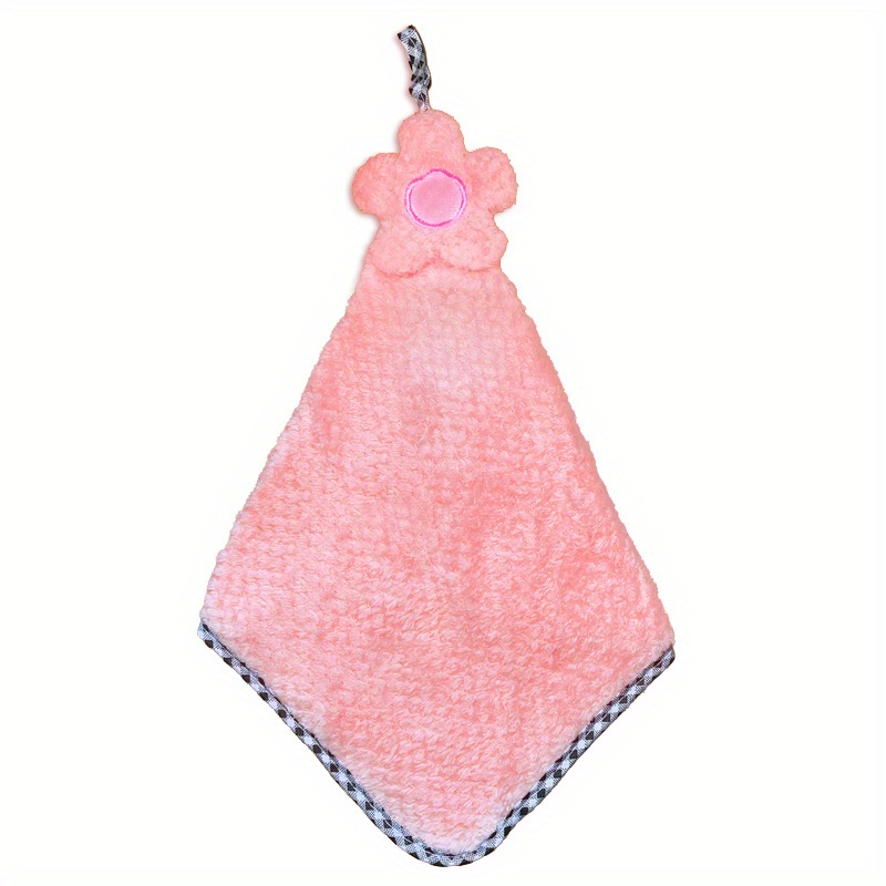 Pink hanging hand towel, Hand towels, Towel for kids, Dish towels