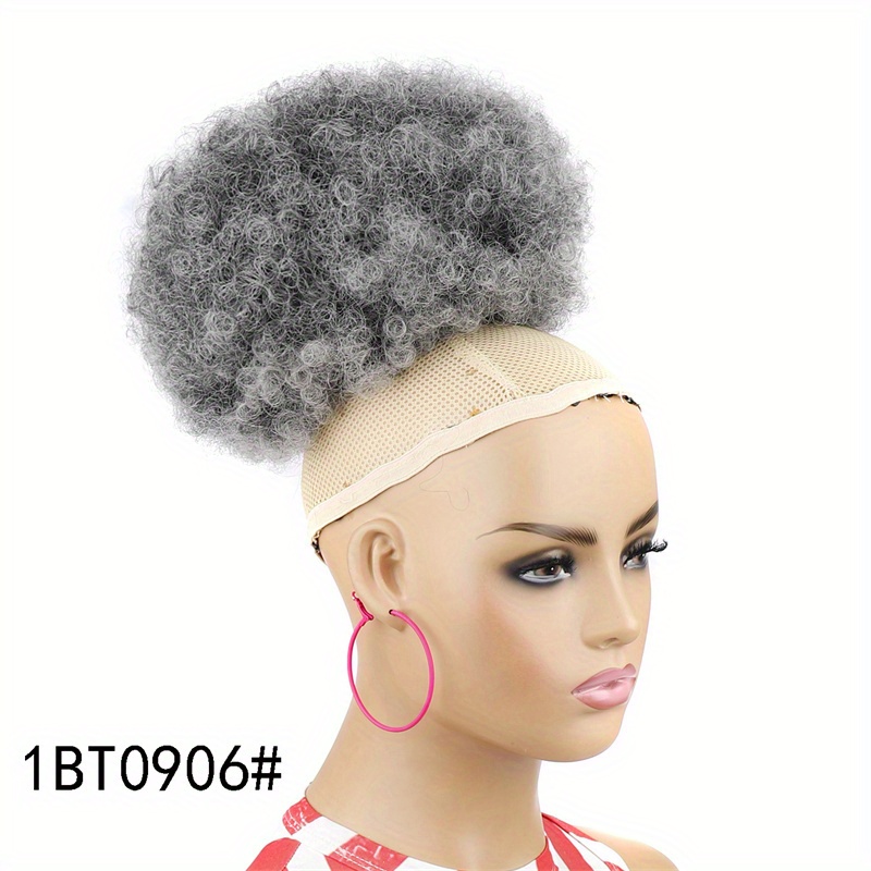 Afro Curly Ponytail Puff Balls Drawstring Short Ponytail Hair Extensions  For Women