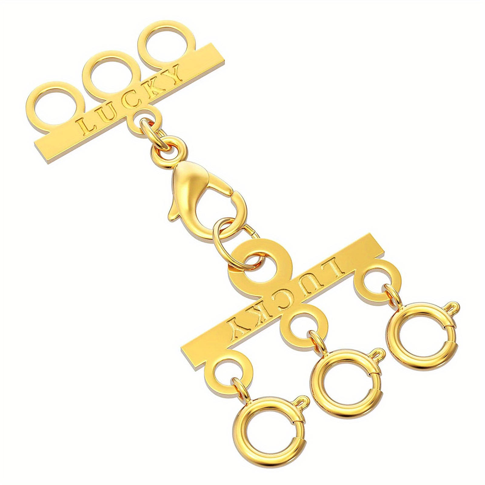 Necklet - Triple Layering Clasp With Security Latch