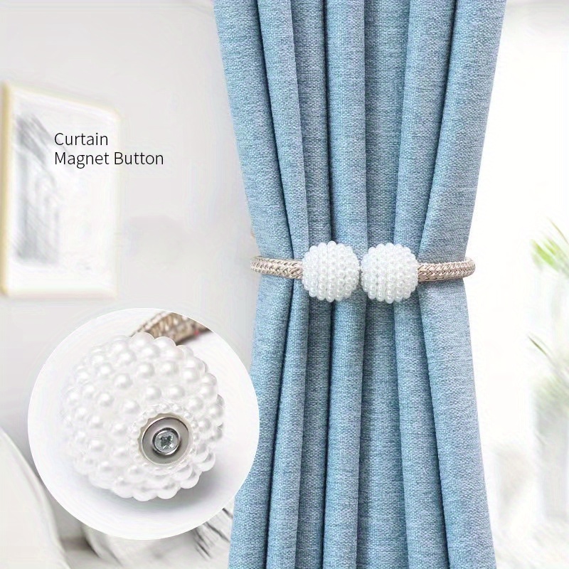 2pcs   pearl curtain straps magnetic curtain   curtain accessories curtain tiebacks for living room bedroom office home decor details 1