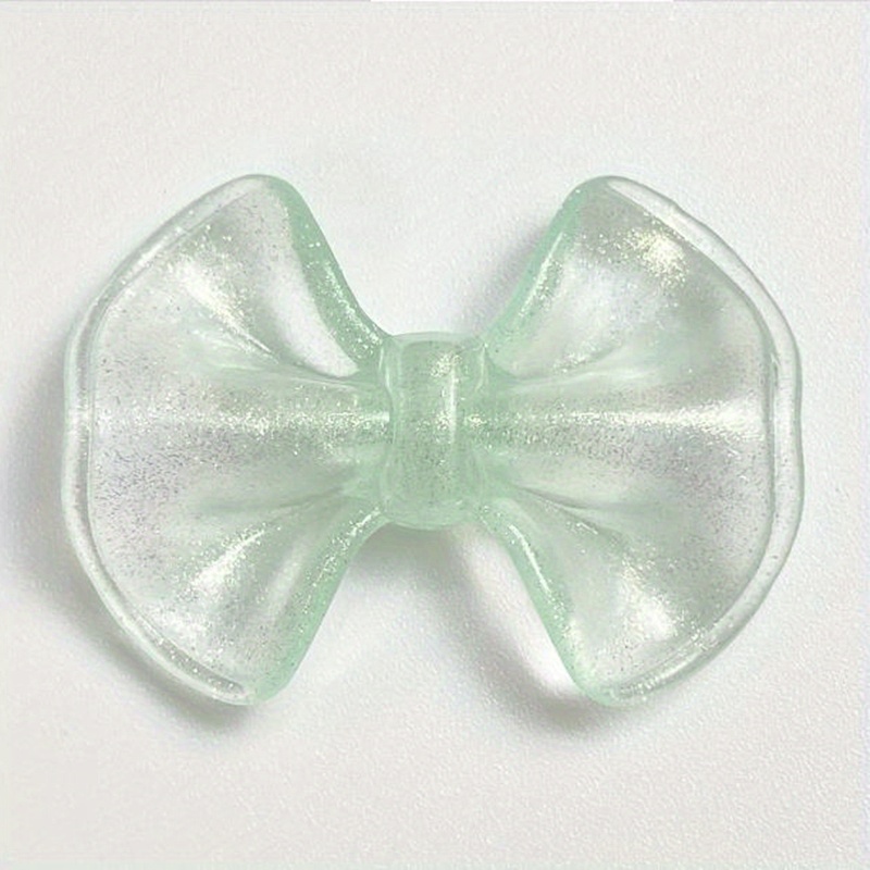 10pcs Luminous Fine Flashing Dumpling Leather Bow Beads for DIY