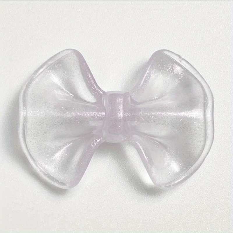 10pcs Luminous Fine Flashing Dumpling Leather Bow Beads for DIY