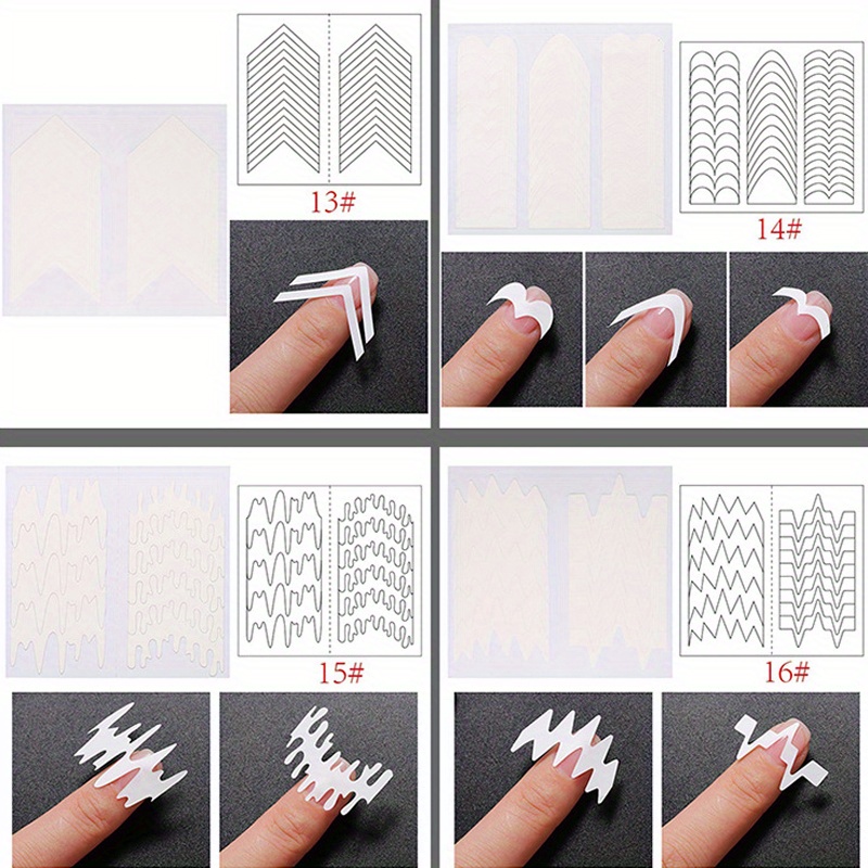 Kitcheniva French Manicure Nail Art Tips DIY Guide Sticker