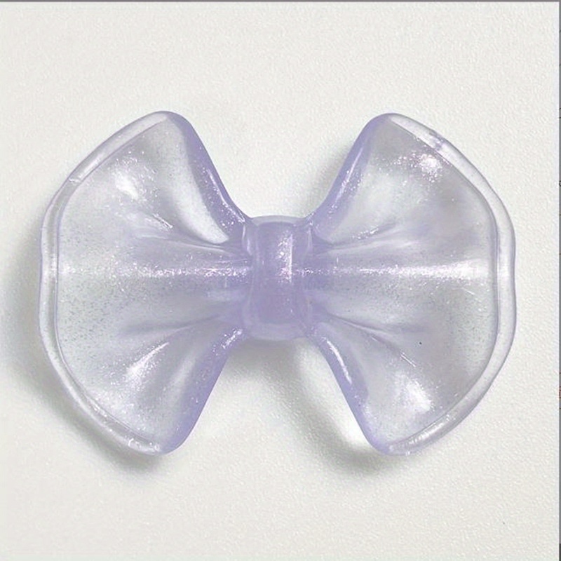 10pcs Luminous Fine Flashing Dumpling Leather Bow Beads for DIY