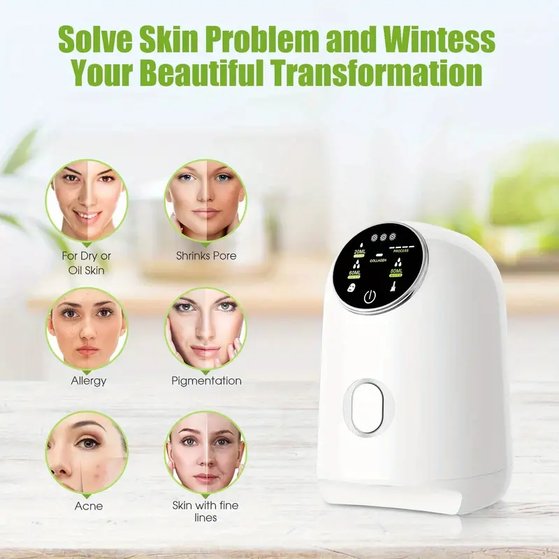 mini automatic fruit face mask maker diy natural vegetable milk facial masker beauty home spa details 8