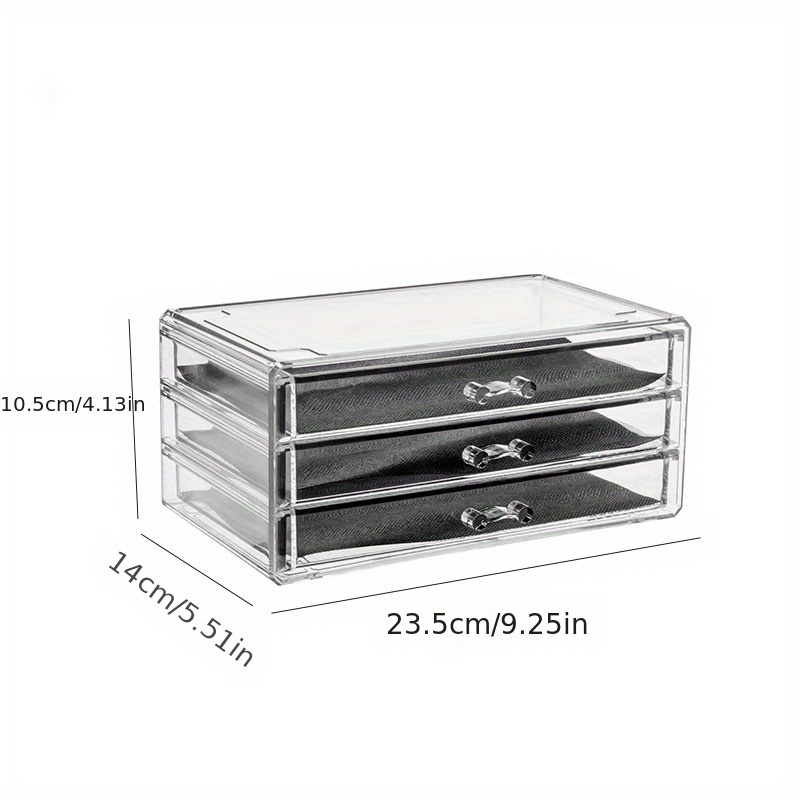 Clear Makeup Organizer And Storage Stackable Skin Care Cosmetic Display  Case With Drawers Make Up Stands For Jewelry Hair Accessories Beauty  Skincare Product Organizing - Temu