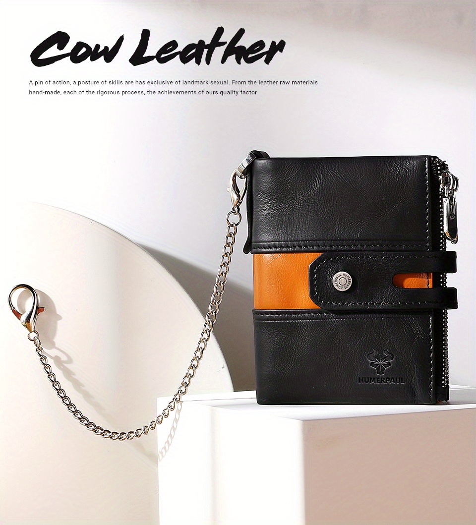 Portefeuille Homme En Cuir Carbone RFID - 11 Emplacements + Porte-Monnaie - Protection Anti-Vol