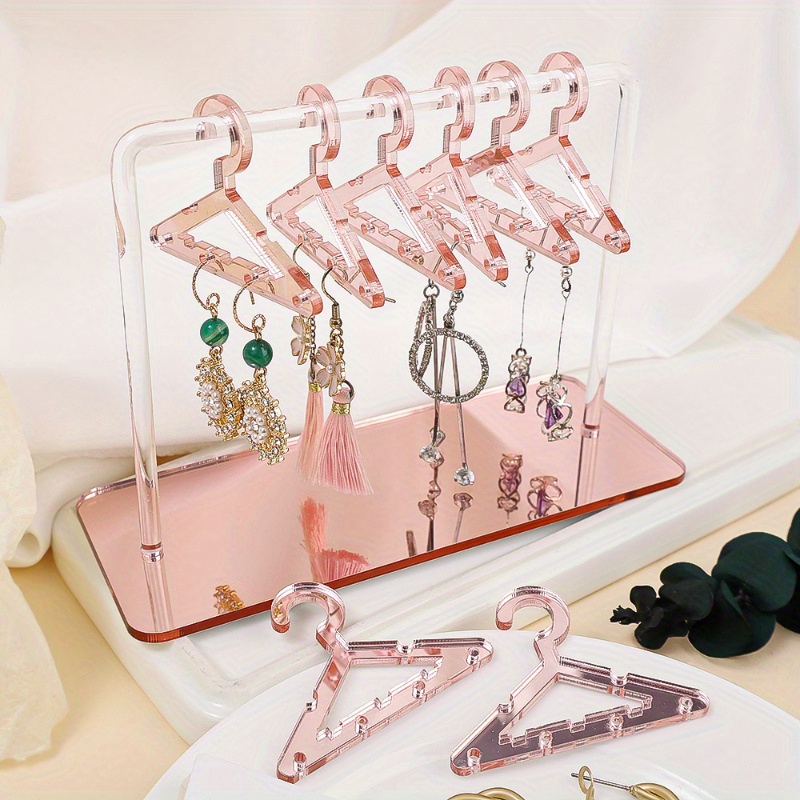 Earring Rack Earring Hanger Displays With 6 Mini Hangers Frosted Acrylic  Earring Holder Miniature Clothing Rack for Earrings -  Denmark