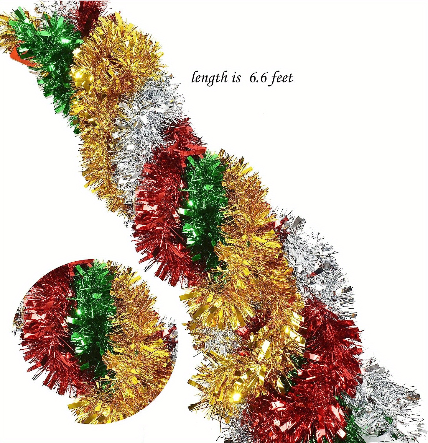 SOFPLATE 4x Silberne Lametta Girlanden - 30m Glitzersterne Für Weihnachtsdeko