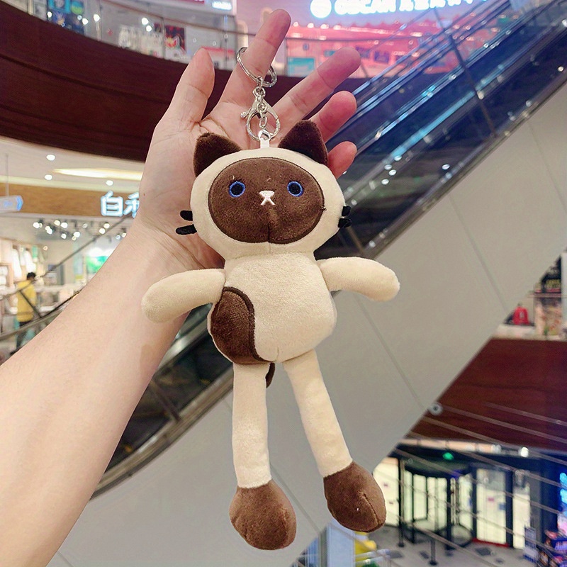 Temu Plush Proboscis Dog Doll Ornament, Backpack Plush Toy Grab Machine-Doll, Pendant, Small Keychain, Cute Little Animal Plush, Christmas Gifts