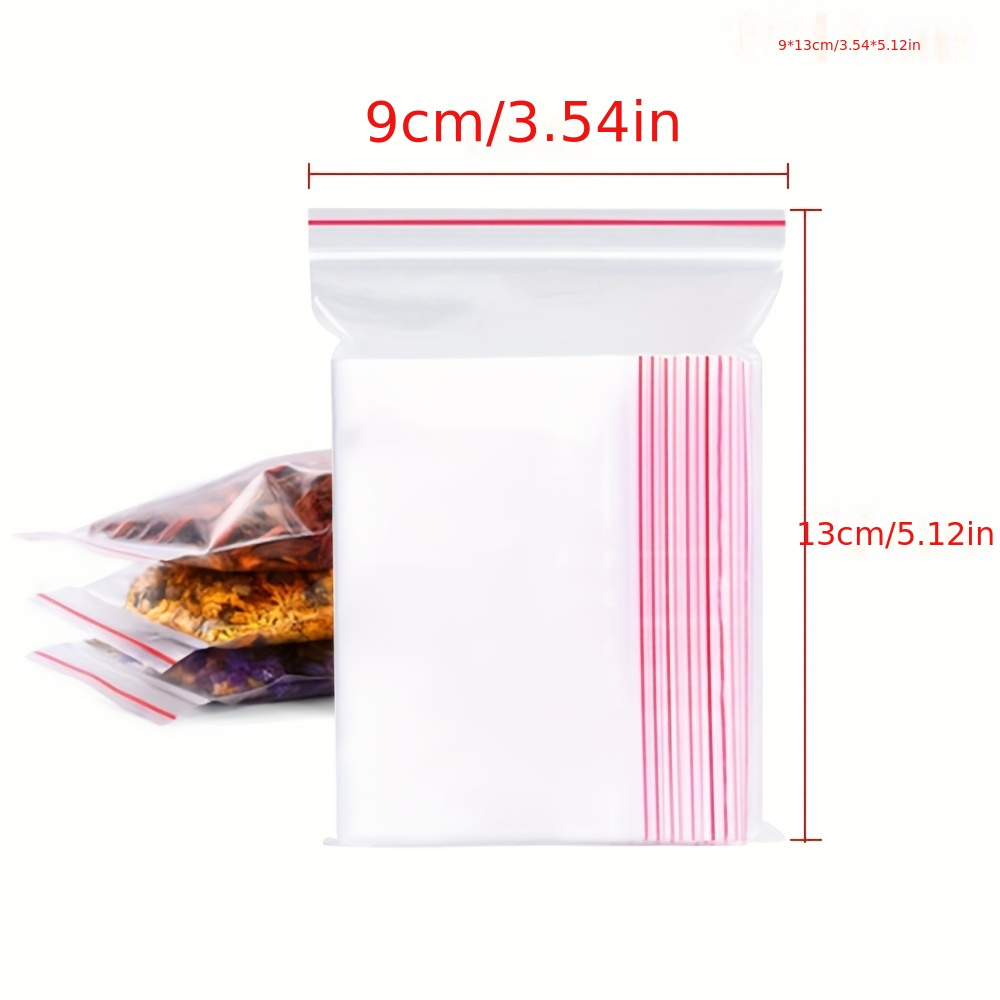 100 Pcs Zip Lock Air Tight Pouch/Bag 5 x 4 inches | Reusable Ziplock Bags