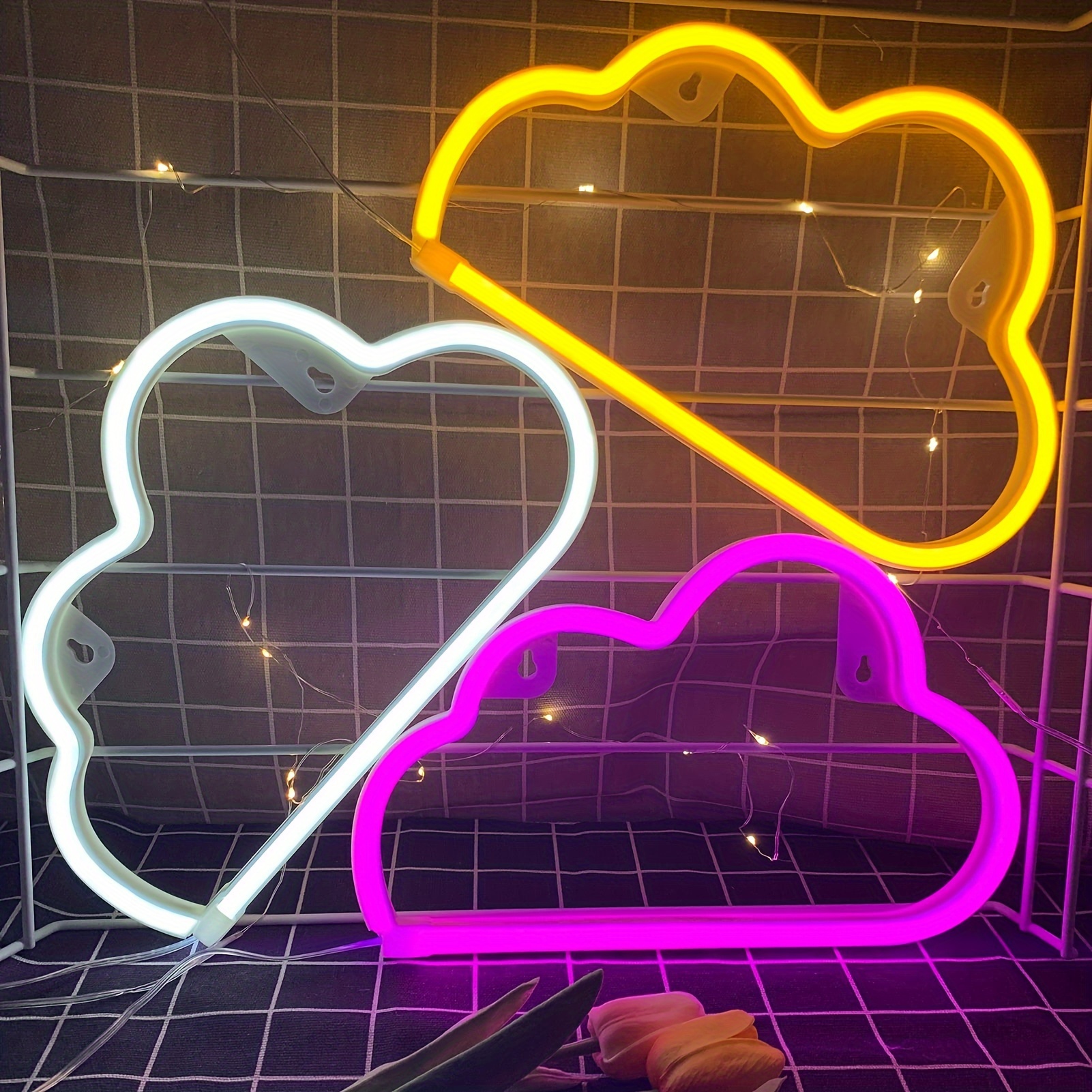 Cloud Neon Signs Led Cloud Neon Lights Wall Decor Battery Temu Australia