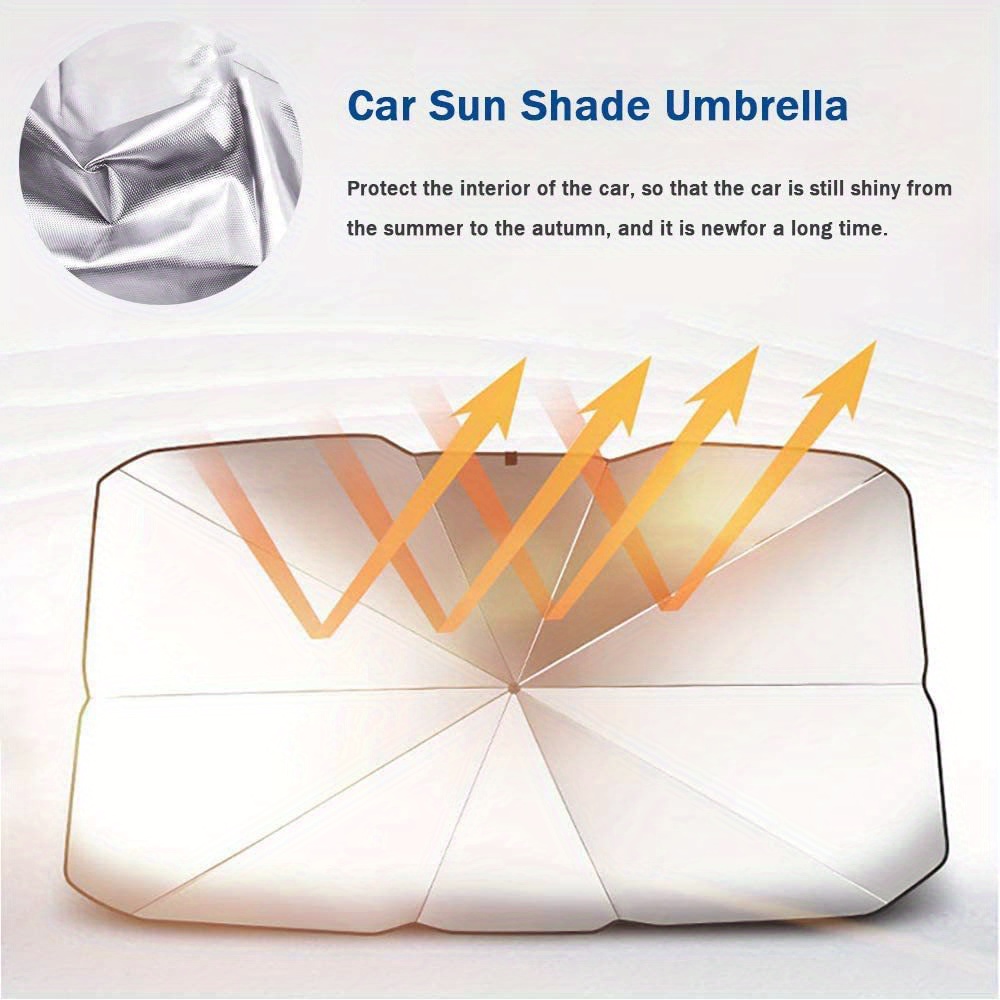 Car Windshield Sunshade Umbrella,Protect Car Interiors from UV&High  Temperature Damage,Upgraded Opening Foldable Sun Shade Cover Summer Car