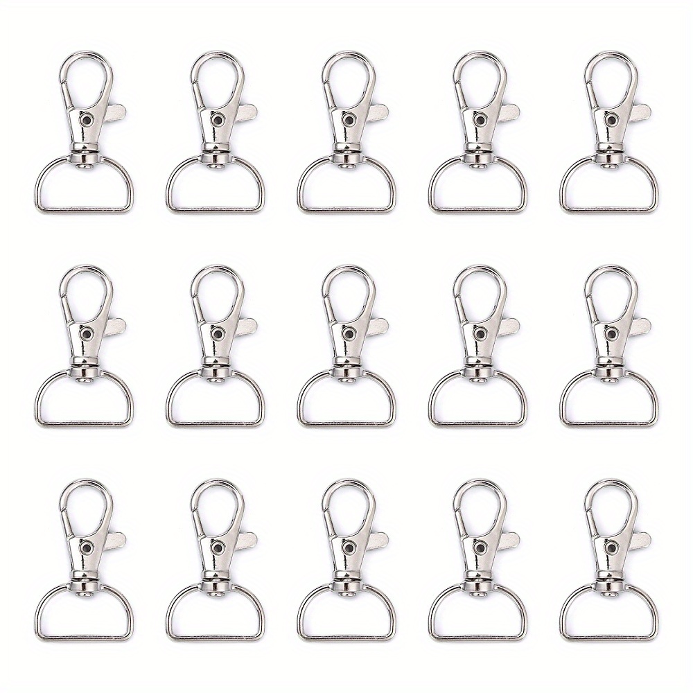 100PCS Keychain Hooks with Key Rings, Metal Swivel Lobster Claw