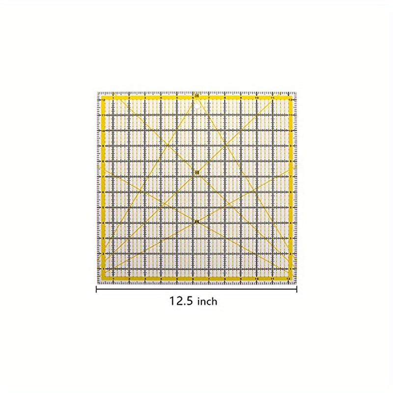 4 Size Square Quilting Ruler Transparent Sewing Double Grid Lines Cutting  Rulers