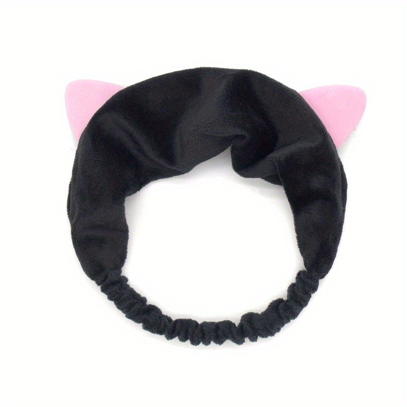 Cat Ears Headband Women Makeup Face Washing Cat Ears Bundle Headband