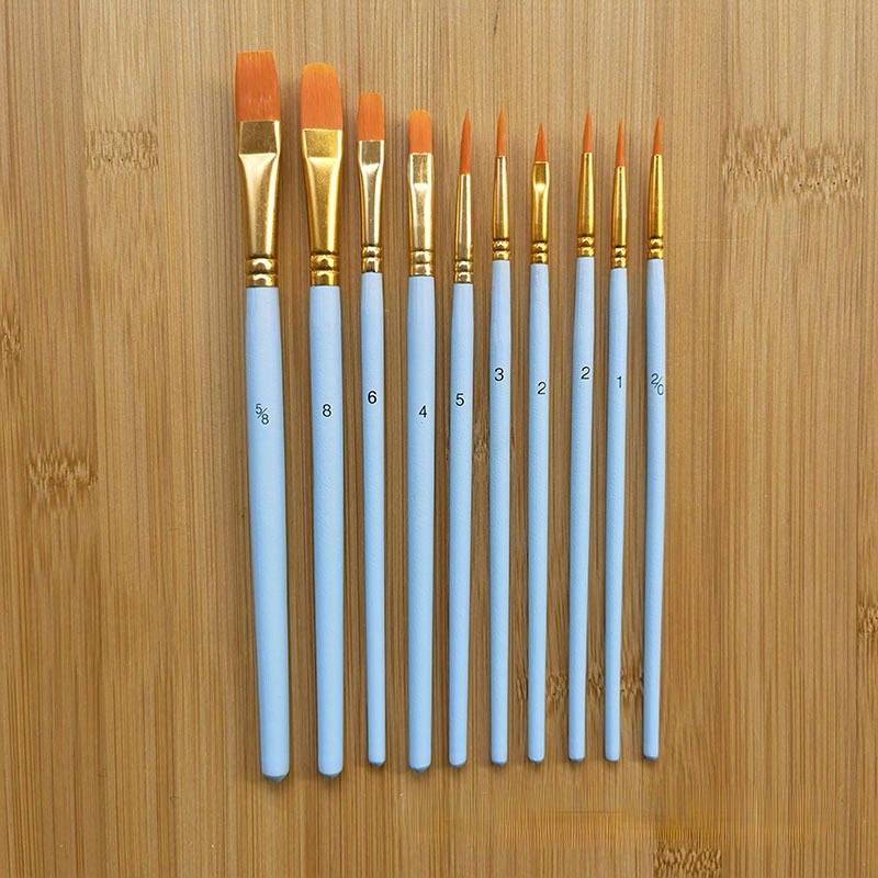  48 Pcs Paint Brush Set Acrylic Paint Brush Small Brush Bulk  Painting Detail Painting Wood Paint Brushes Art Crafts Kids Artist Adult  Watercolor Oil Face Body, 4 Sizes (Flat Style)