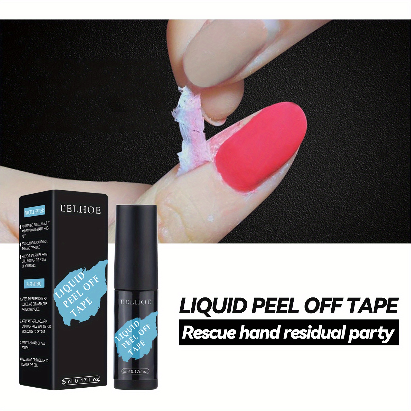 Pedicure Stand Glue Tape Cuticle Peel Peel Protector Finger Temu