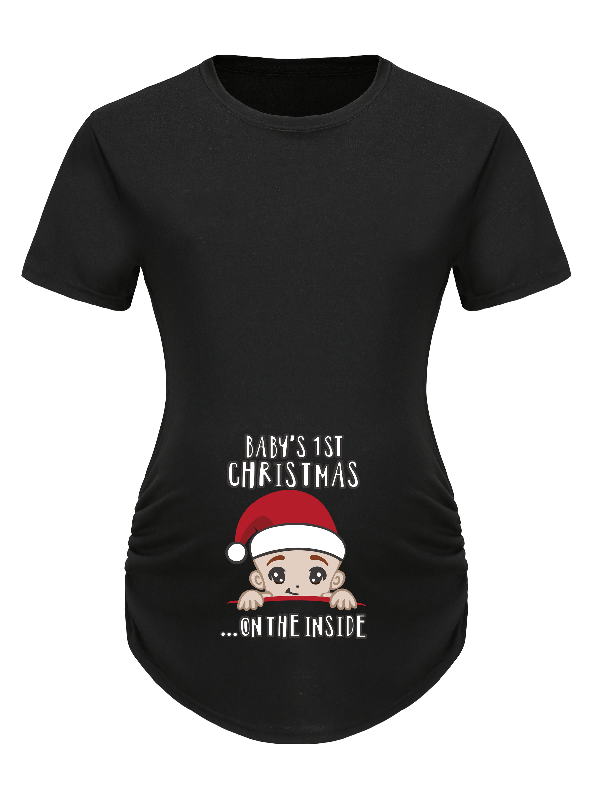 T-shirt premaman da donna alla moda e carina con stampa cappello