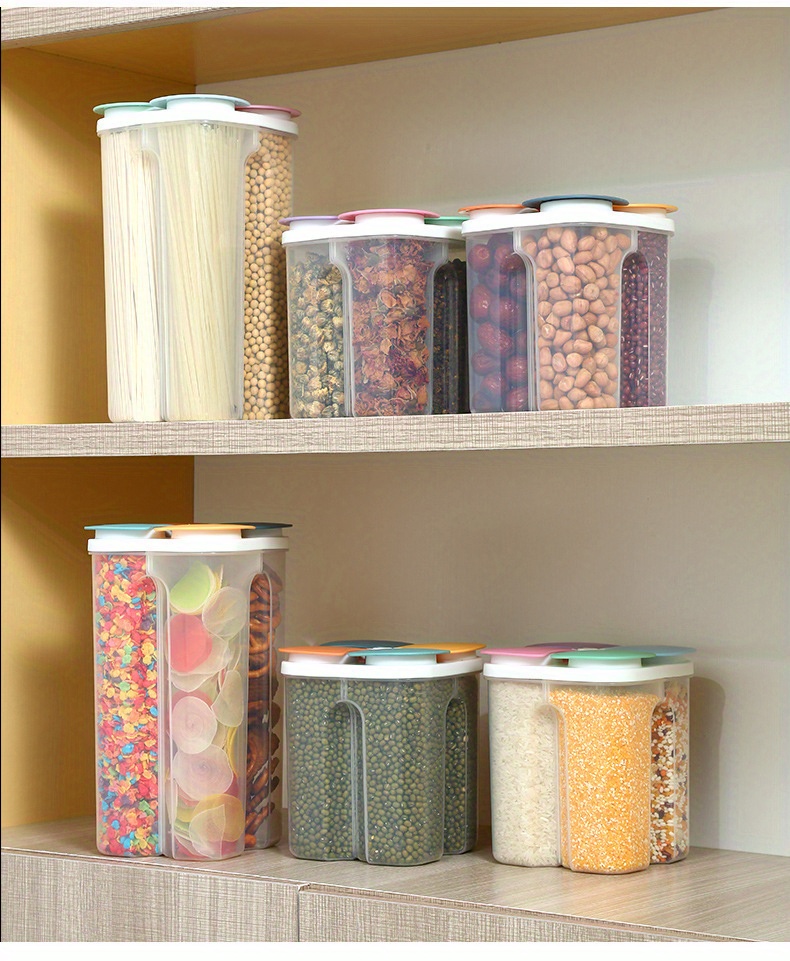 Household Kitchen Transparent Food Storage Canister For Grains