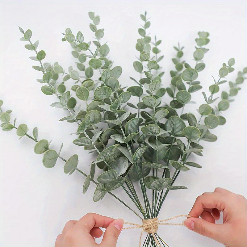 1 Bouquet Eucalyptus Rose Stems Decor Artificial Eucalyptus - Temu