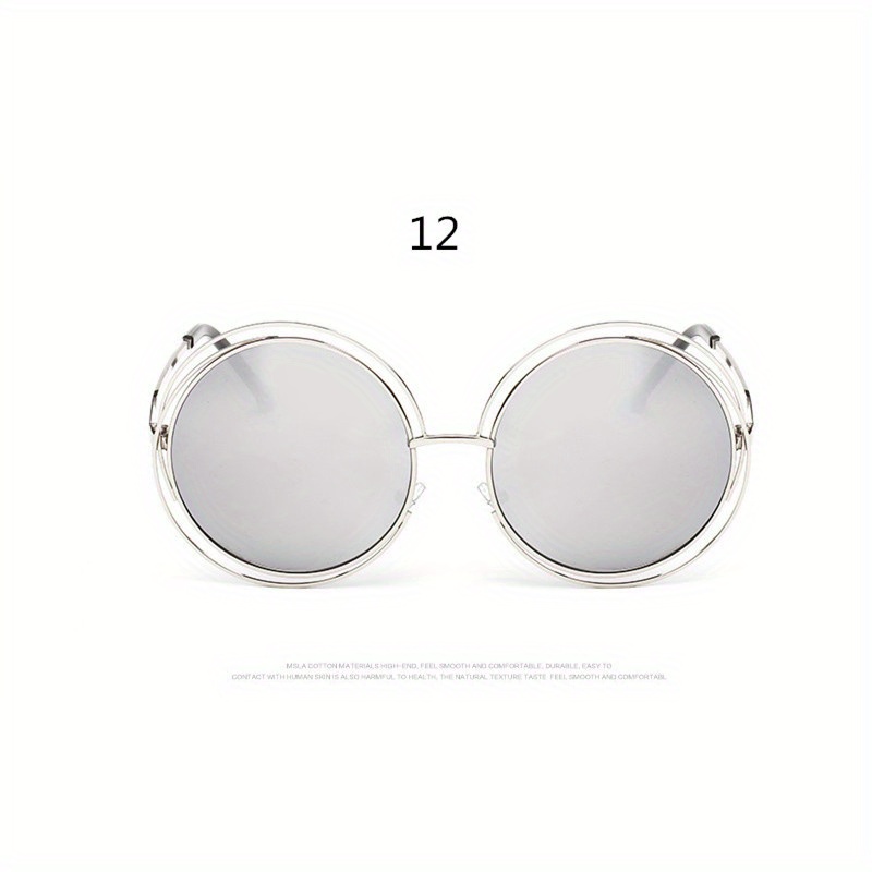 oversized round hollow for women men   designer metal glasses for summer beach party fashion glasses details 16