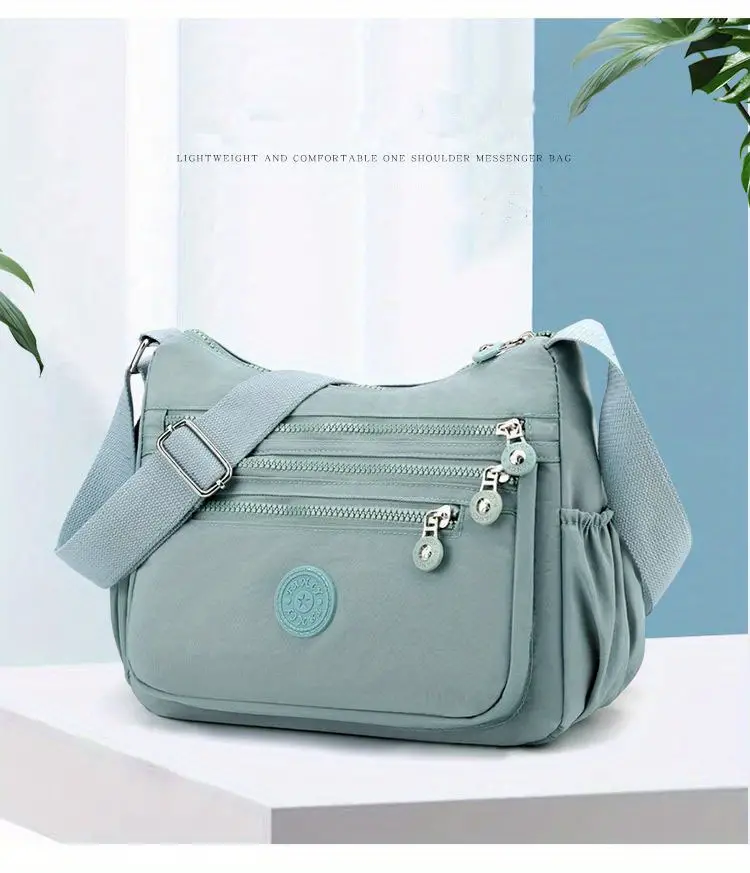 minimalist hobo shoulder bag solid color zipper crossbody bag womens casual bag details 2