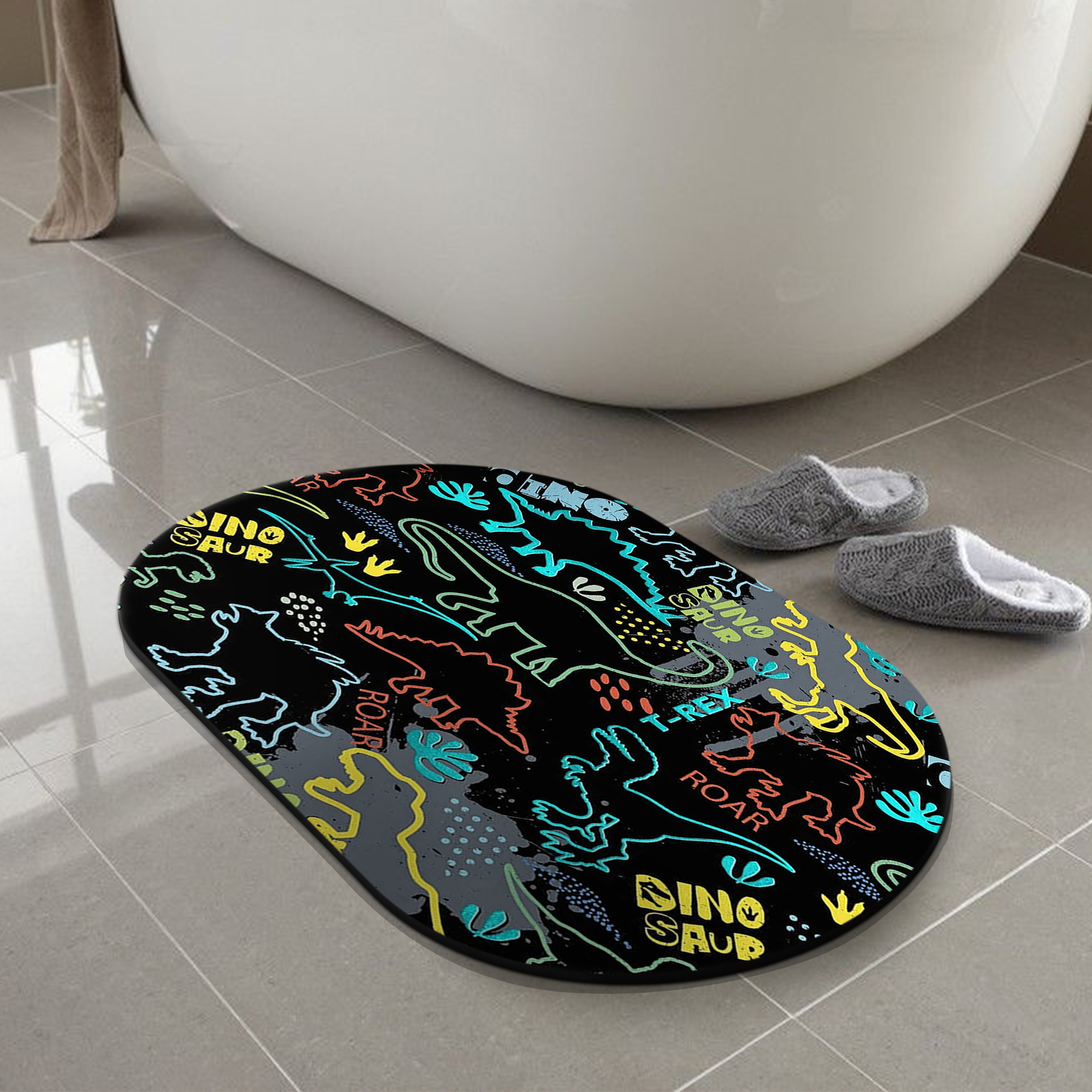 Diatom Mud Bathroom Anti-slip Mat, Mexican Colored Floral Super Absorbent Outdoor  Doormat With Non-slip Rubber Backing, Geometric Abstract Floral Texture  Bath Mat, Porch Entrance Shoes Boots Entrance Floor Mat Carpet, Home Decor