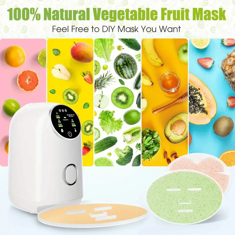 mini automatic fruit face mask maker diy natural vegetable milk facial masker beauty home spa details 6