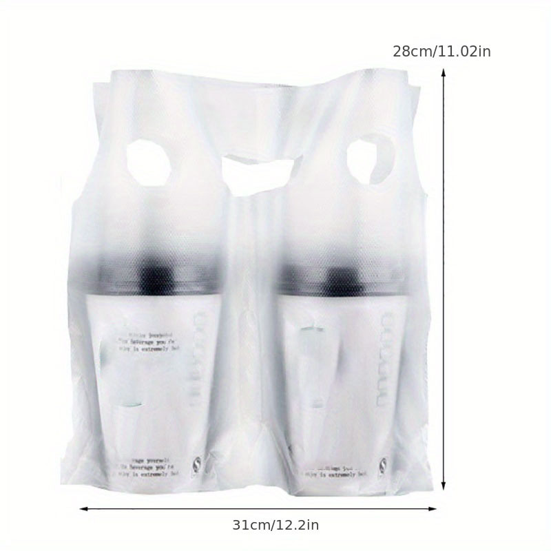 Disposable Milk Tea Bag Single Cup Double Cup Bags Takeaway Juice Drink  Plastic bag For Plastic