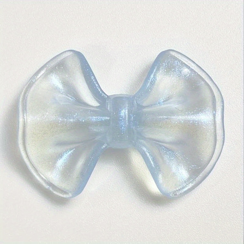 10pcs Luminous Fine Flashing Dumpling Leather Bow Beads for DIY