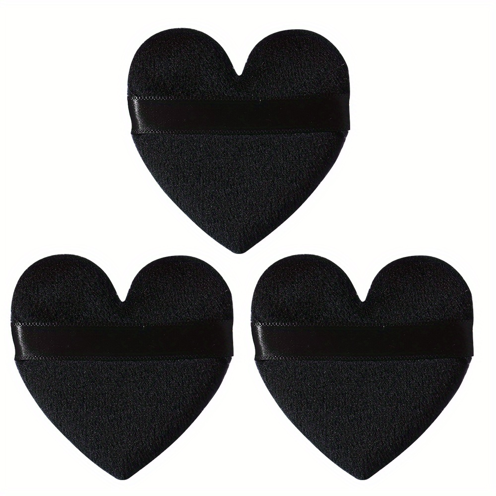 Silicone Heart Puff - Mat Black by Sun Smile for Women - 1 Pc Sponge 