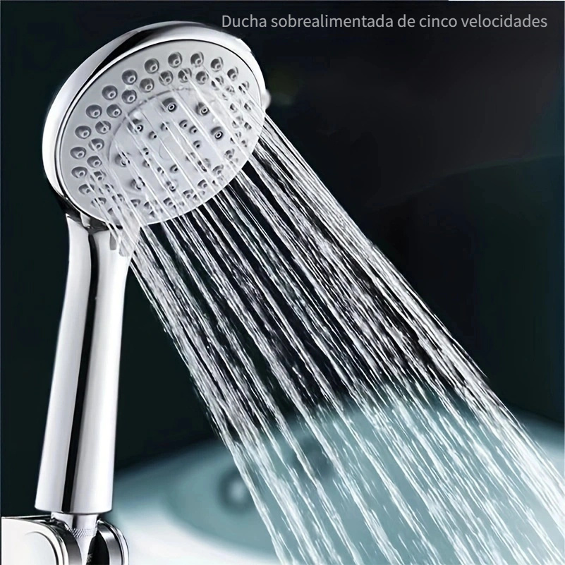 Sistema de ducha expuesto grifo negro mate baño 8 pulgadas ABS individual 1  mango ABS cabezal de ducha de mano barra deslizante ajustable boquilla de