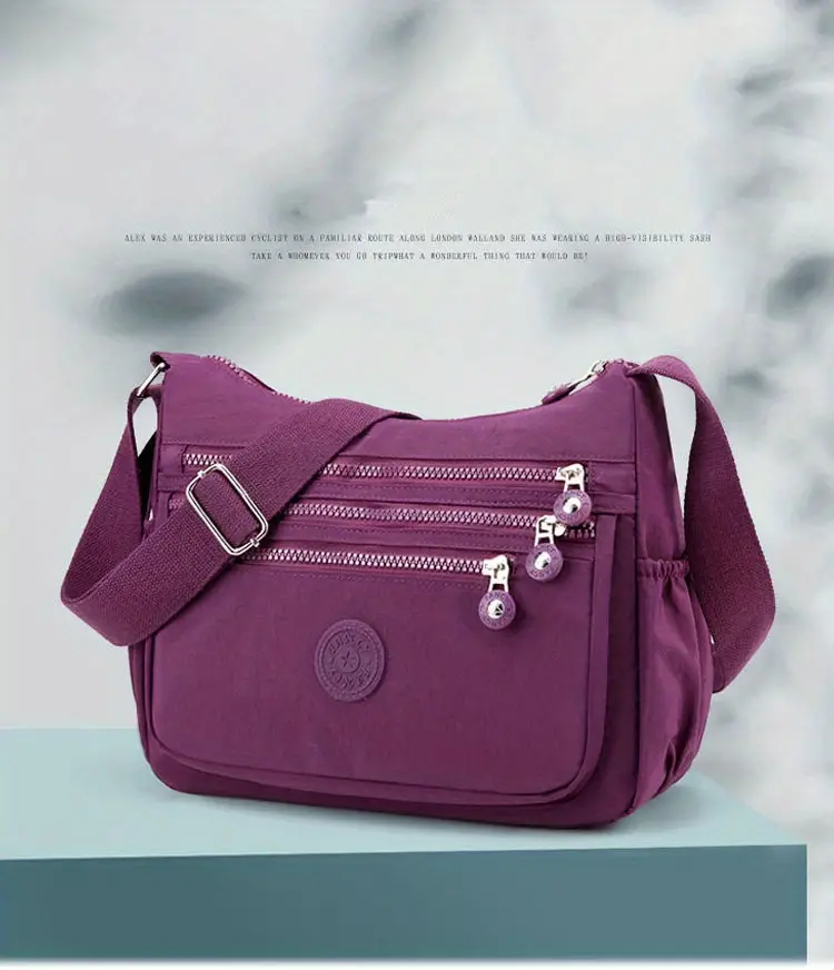 minimalist hobo shoulder bag solid color zipper crossbody bag womens casual bag details 6