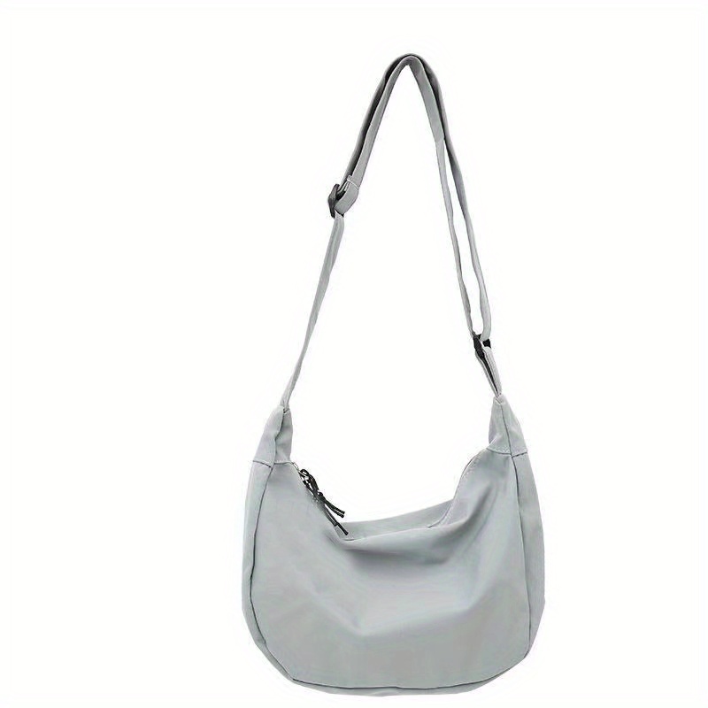 Nylon Crossbody Bag Women Large Capacity Shoulder Fashion Casual Half Moon  Handb