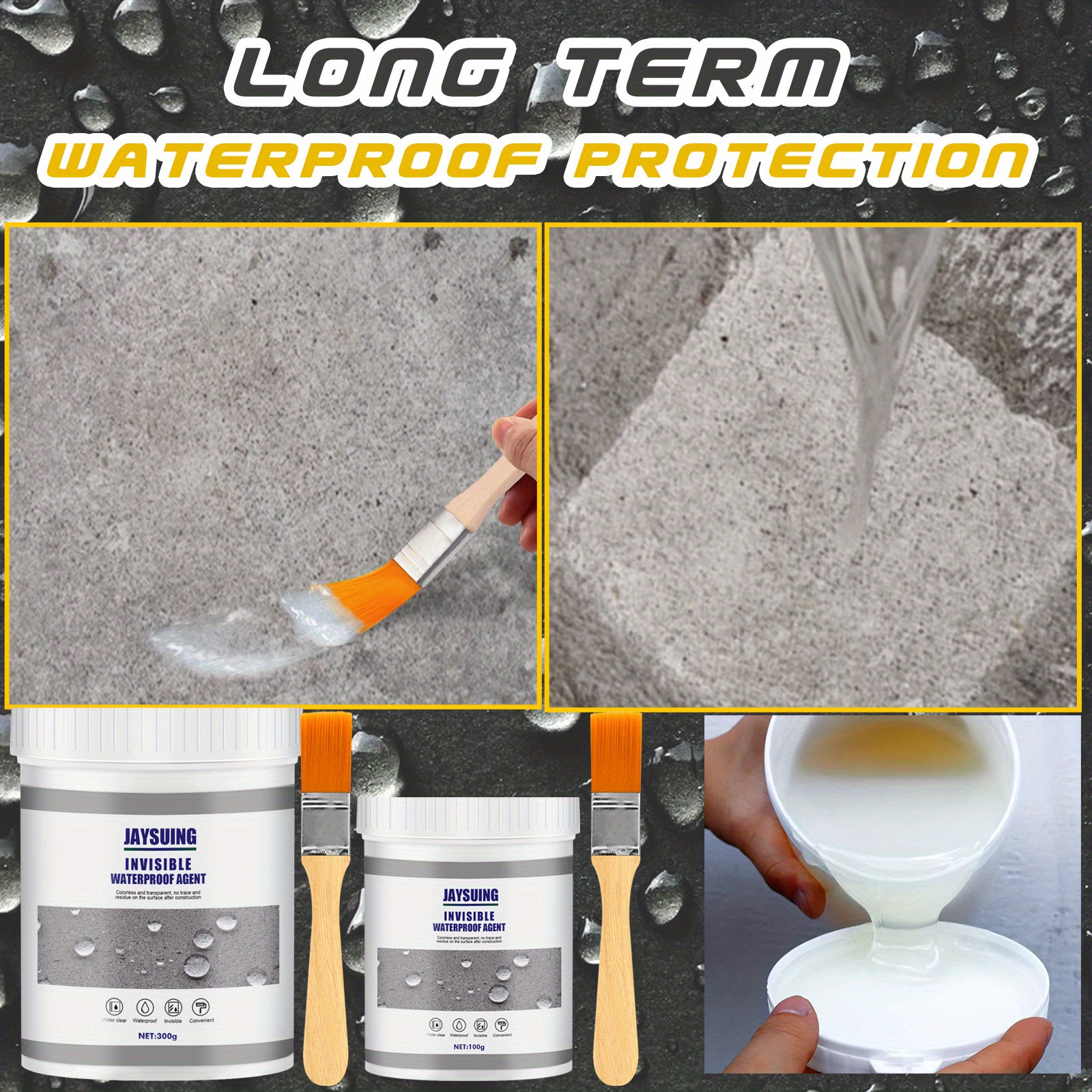 Transparent Waterproof Glue Leak Repair In Toilet Roof Exterior Wall  Bathroom Waterproof Paint Ceramic Tile Waterproof Paint - Silicone Sealant  - AliExpress