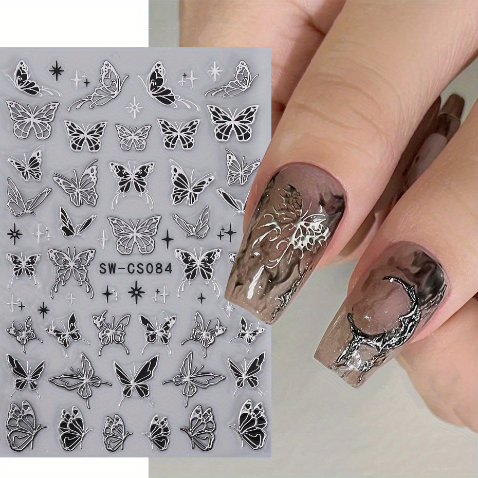 Metallic nail clearance decals