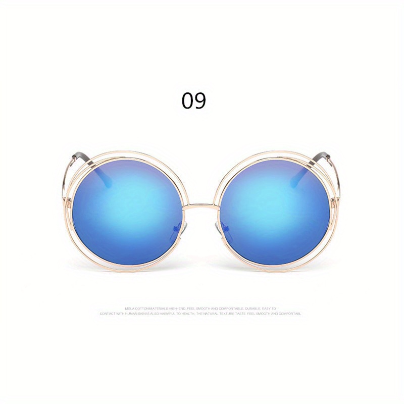 oversized round hollow for women men   designer metal glasses for summer beach party fashion glasses details 13