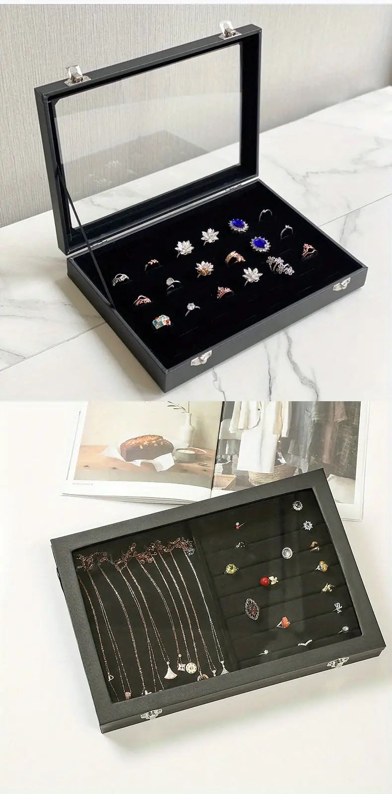 Simple Rectangular Jewelry Accessories Storage - Temu New Zealand