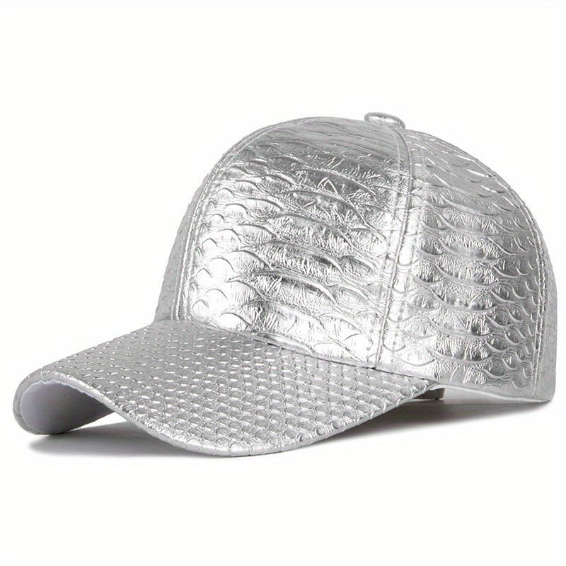 crocodile embossed leather baseball cap Temu Philippines