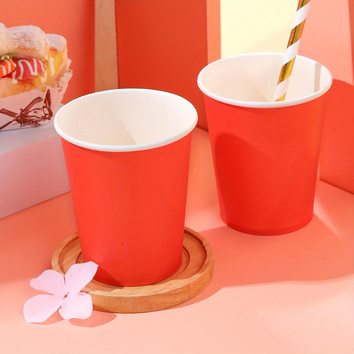 Red Thickened Disposable Party Cups Suitable For Iced Coffee - Temu United  Arab Emirates