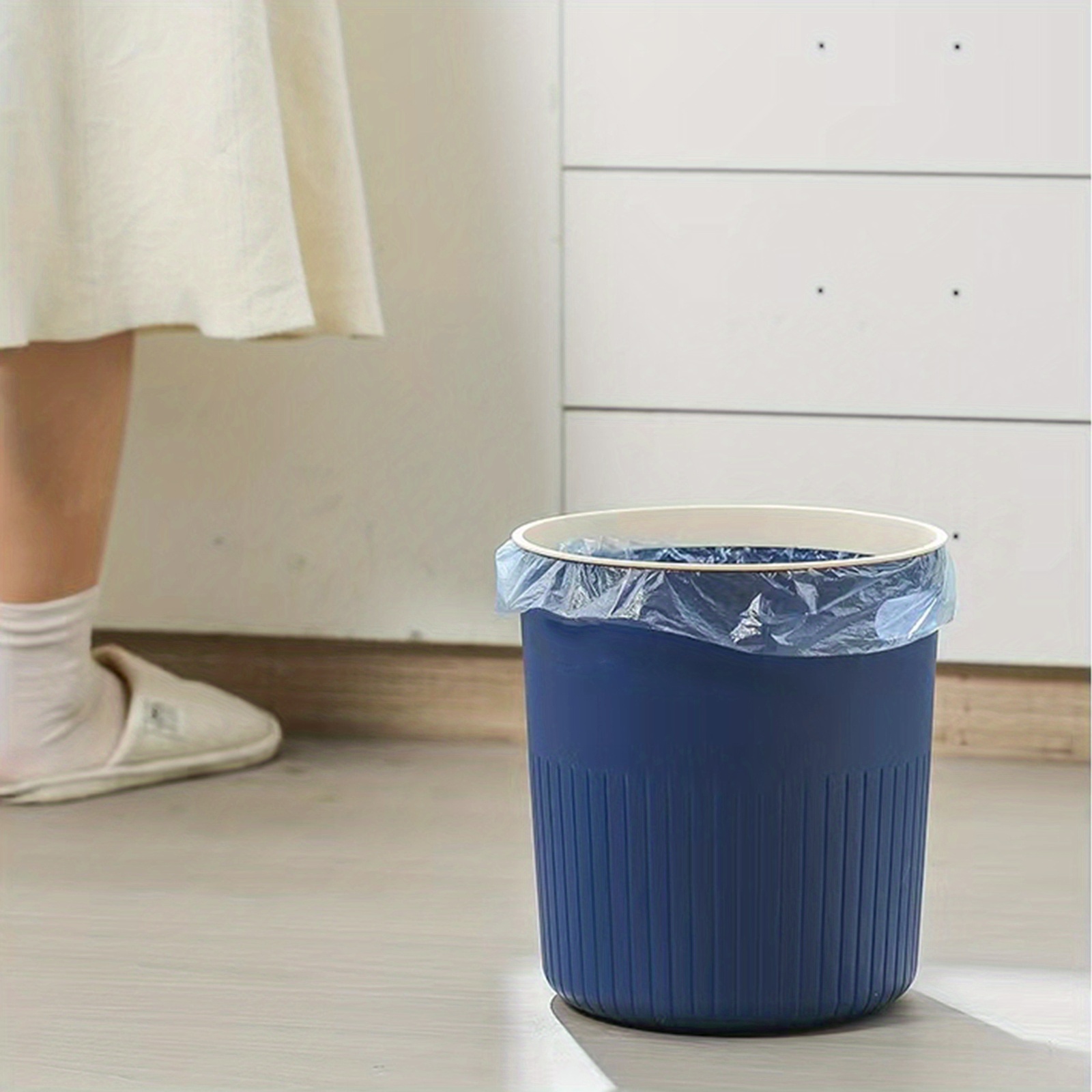 Large Capacity Plastic Trash Pressed Ring Kitchen Living Temu