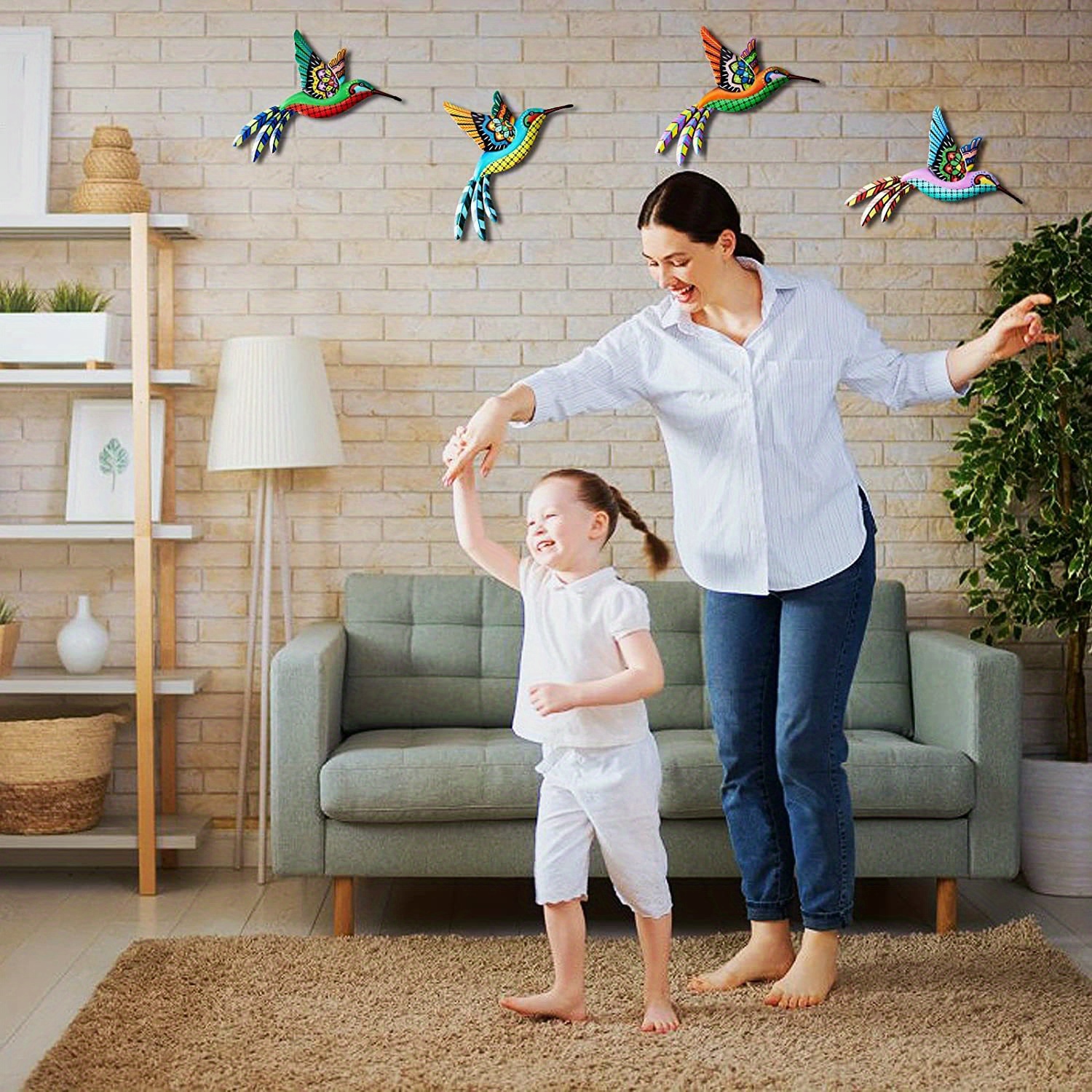 ULENDIS 4 Pack Metal Hummingbird Wall Art Decor, 3D Colorful Birds Outdoor Wall Art Patio Fence Decorations, Wall Hanging Decor For Garden Living Room Balcony(B) $16.99 $ 16 . 99 Get It As Soon As Tuesday, Mar 11
