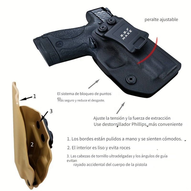 Iwb Kydex Funda Pistola Protección Perfecta Smith Wesson M P - Temu