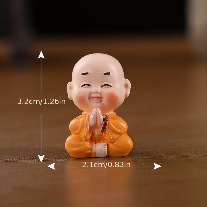 Abaodam 1pc Wooden Tumbler Monk Figurine Monk Tumbler Meditation Monk  Figure Tumbler Monk Statue Wise Monk Figurines Toys for Kids car Toy  Desktop