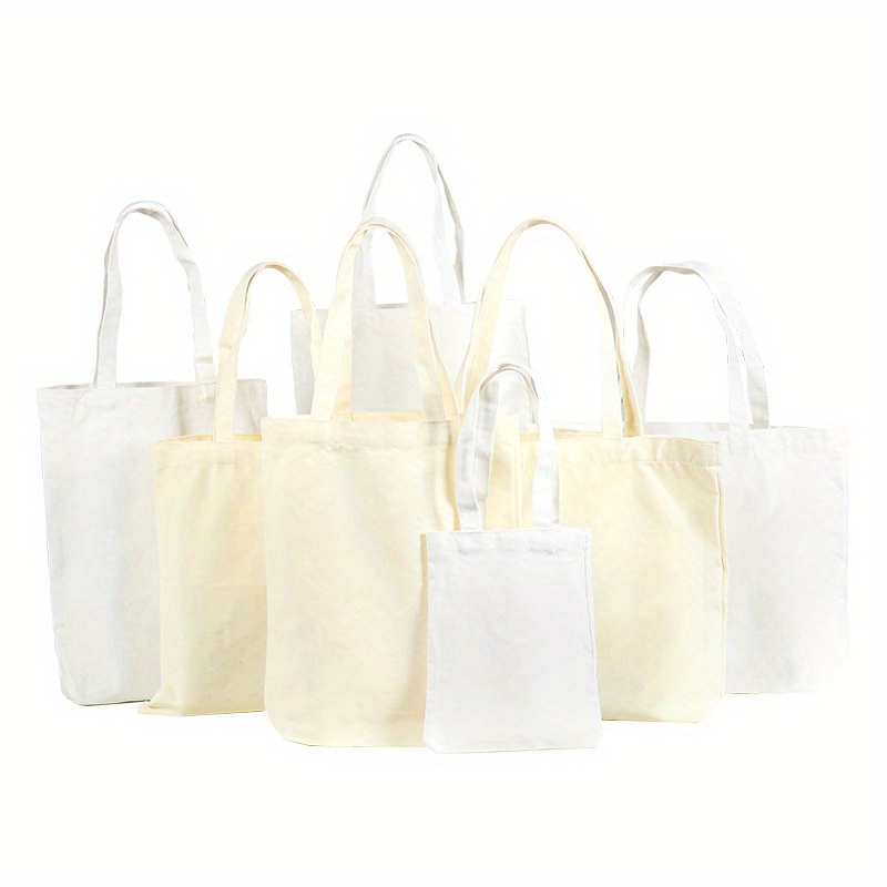 24 Pcs Mini Tote Bag Blank Canvas Tote Bags Reusable Grocery Bags DIY Sacks  Goody Bags for Kids 